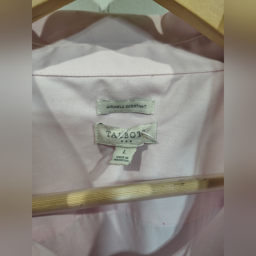Talbots Light Pink‎ Button Down Shirt Women’s Large Wrinkle Resistant Career Top - Picture 3 of 7
